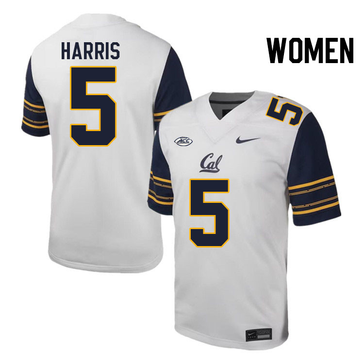 Women #5 Marcus Harris California Golden Bears ACC Conference College Football Jerseys Stitched Sale